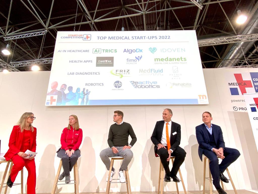 IWCNavispace's tweet photo. 🧐🧐 Before the winner announcement of 11th #MSUC, join the Panel Discussion on “Successful Health Innovations - Key Drivers & Disruptors 2022” and see vital points through the lenses of experts from @HTGF @bbraun_com @KUKA_DACH @deutschetelekom. #MEDICA2022 https://t.co/d8ebCMEnUT