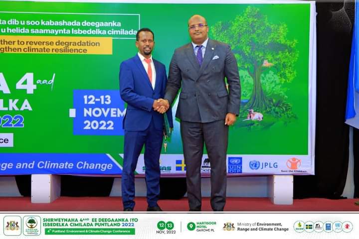 ghmsomalia's tweet photo. Our chairman @mohaeveryday at Puntland Environment &amp; Climate Change Converence in 12th-13th November, 2022 #greenhopemovement #rajadacagaaran https://t.co/bqU5QF5OTr