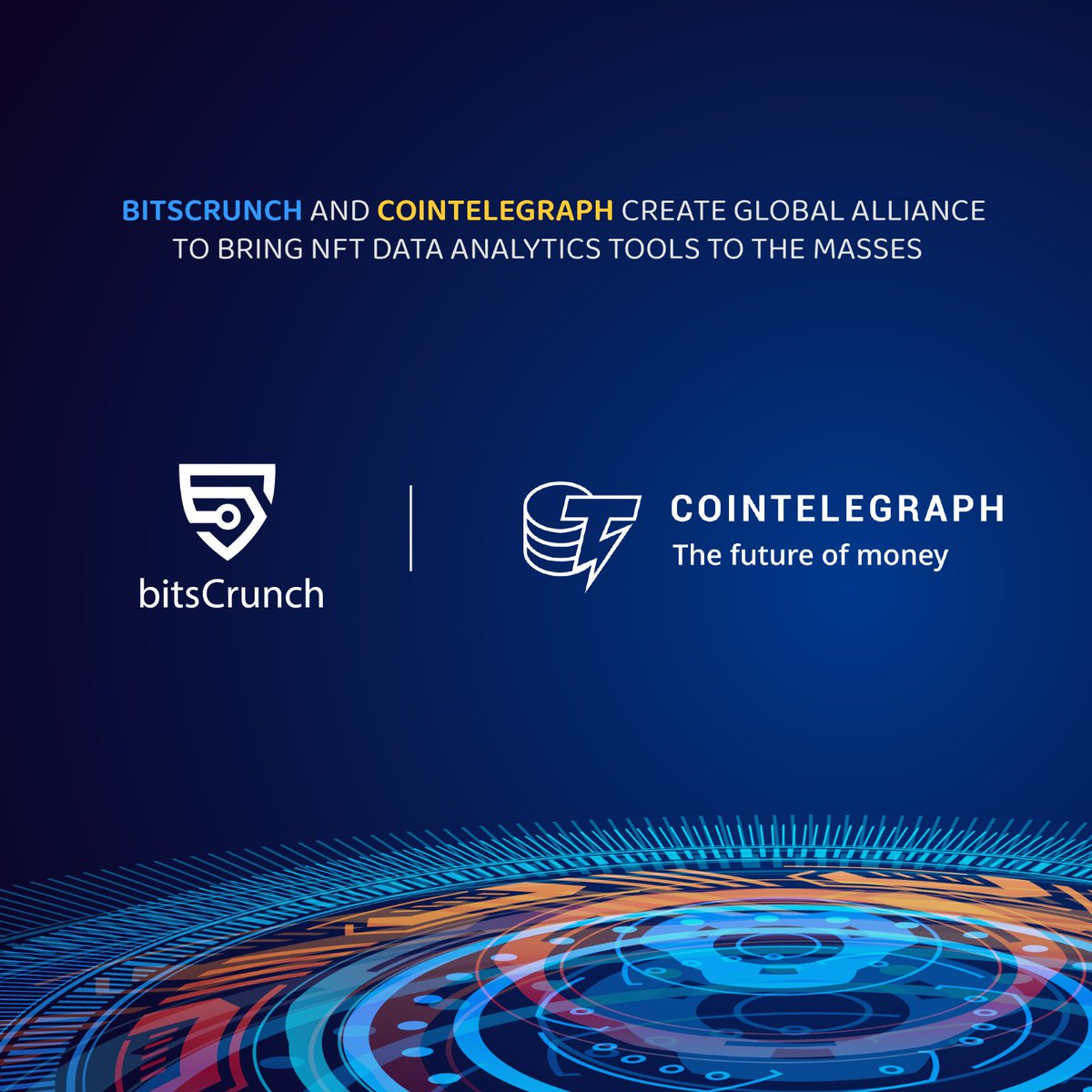 bitsCrunch's tweet photo. ICYMI:-  We announced our global collab with Cointelegraph

👇 

https://t.co/TGTrQEruLC

#partnership #Web3 #NFT https://t.co/sZmkv2eg3z