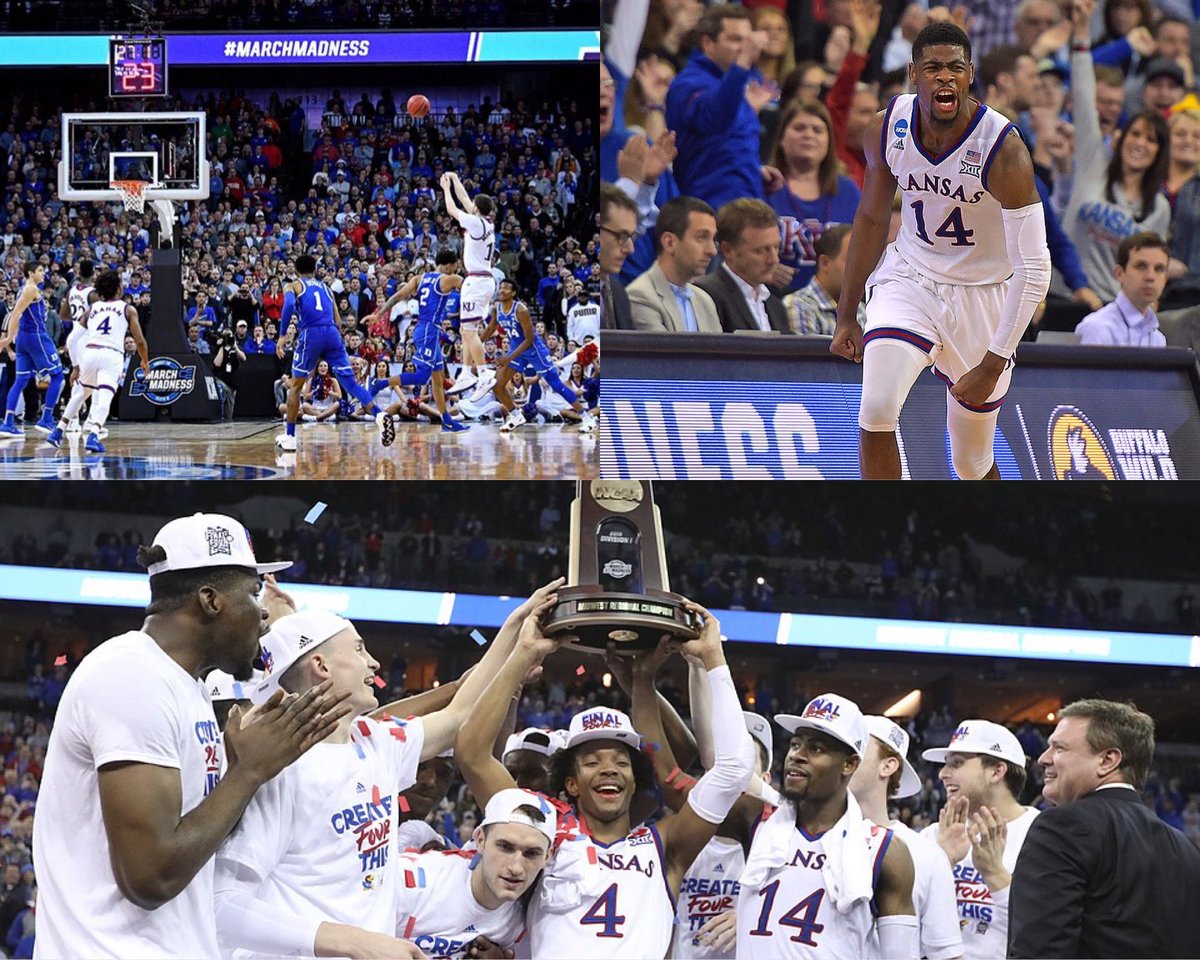 FansOfKU's tweet image. In honor of KU playing Duke tonight, throwback to the 2018 Elite 8 when Malik Newman went NUTS and Svi hit a huge three to help us win an overtime thriller!