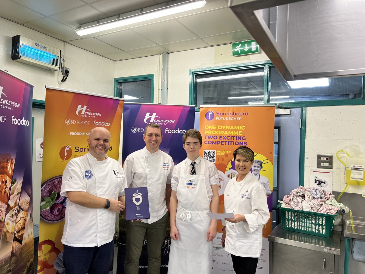 Caitriona Lennox MIH (@lennoxcaitriona) on Twitter photo Heat 5 <a href="/SBFutureChef/">Springboard FutureChef</a> held <a href="/S_ERC/">SERC</a> Bangor with the winner being James from <a href="/CampbellCollege/">Campbell College</a> who will be mentored by <a href="/SodexoUK_IRE/">Sodexo UK & Ireland</a> Cathy Adamson ๐๐ป๐๐ป๐๐ป. Many thanks <a href="/S_ERC/">SERC</a> for your welcome & hospitality. Supported as always by <a href="/geoffchefbaird/">Geoff Baird</a> <a href="/HendersonFoods/">Henderson Foodservice</a> and judge <a href="/gillies_m/">Michael Gillies</a> Heat 5 <a href="/SBFutureChef/">Springboard FutureChef</a> held <a href="/S_ERC/">SERC</a> Bangor with the winner being James from <a href="/CampbellCollege/">Campbell College</a> who will be mentored by <a href="/SodexoUK_IRE/">Sodexo UK & Ireland</a> Cathy Adamson ๐๐ป๐๐ป๐๐ป. Many thanks <a href="/S_ERC/">SERC</a> for your welcome & hospitality. Supported as always by <a href="/geoffchefbaird/">Geoff Baird</a> <a href="/HendersonFoods/">Henderson Foodservice</a> and judge <a href="/gillies_m/">Michael Gillies</a>