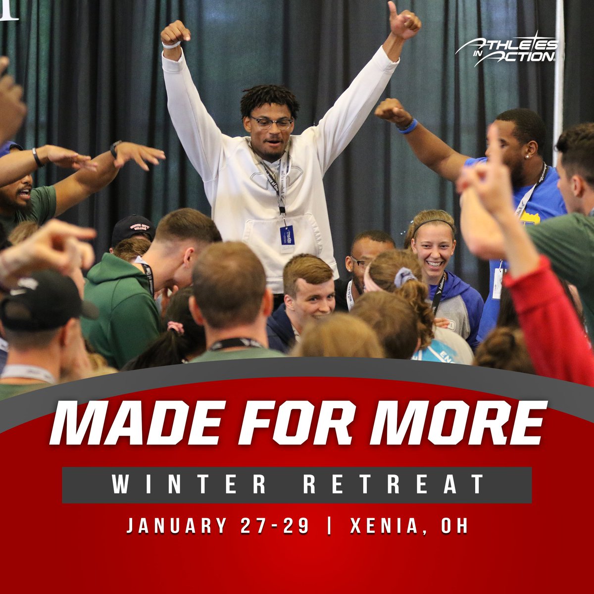 One of the best weekends of the year is coming in a couple months! This years’ weekend winter retreat is designed to help you step back from the hustle of life and remember what is truly important. Join us for a time of deep connection with God and a few hundred other athletes.