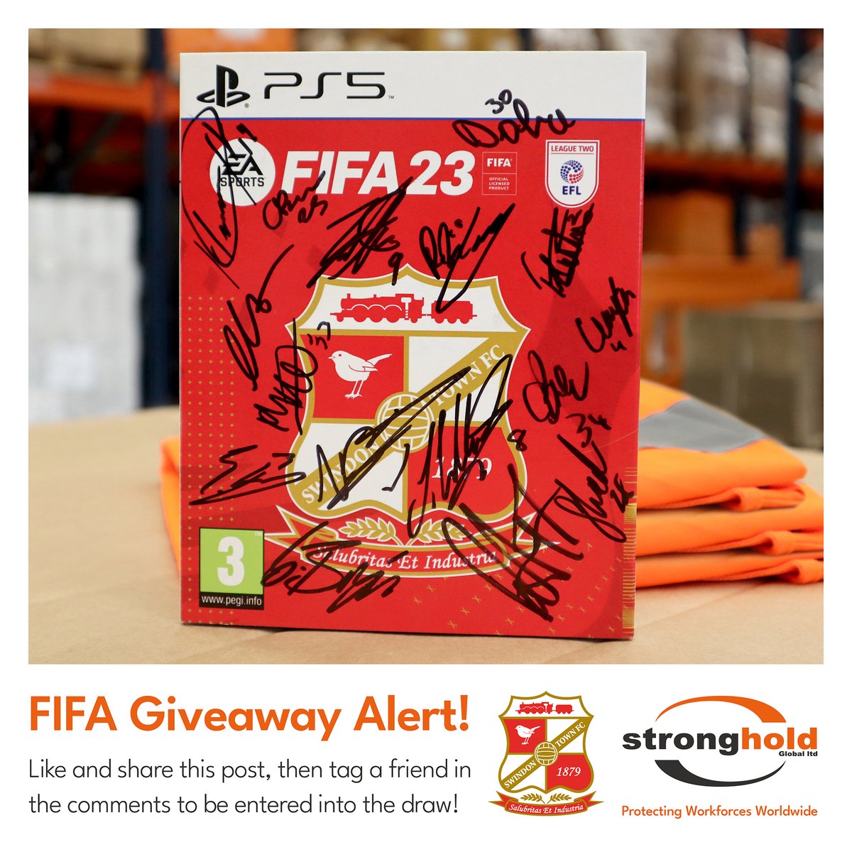 strongholdltd's tweet photo. GIVEAWAY ALERT🚨

Would you like to win a signed copy of FIFA 2023? Perhaps you're looking for the perfect present for the @Official_STFC fan in your life. We're giving away a unique gift, perfect for any STFC fanatic: a copy of FIFA 2023 signed by their favourite players...(1/3) https://t.co/vL23BF4vGG