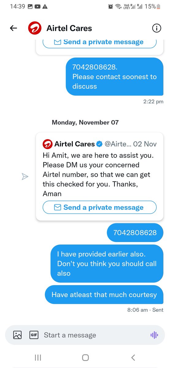aksharec's tweet image. Can you comment on this @Airtel_Presence @airtelindia