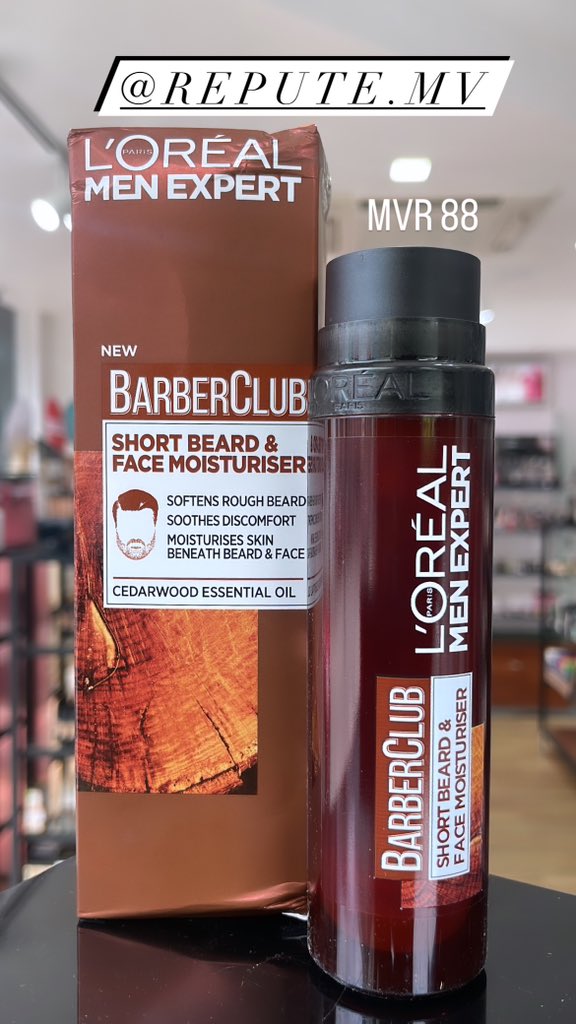L’Oréal Men Expert - Short Beard &amp; Face Moisturizer.
To place your orders 👇🏼
instagram.com/repute.mv?igsh…