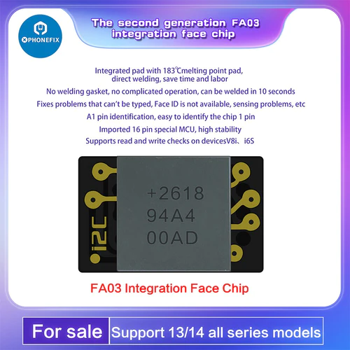 diyfixphone1's tweet photo. 😍😍Special Price hot sell!!
I2C FA02 Face Integrated Chip Dot Matrix IC For iPhone X-14 Pro Max Face ID repair
I2C FA02 Face Integrated Chip: https://t.co/FqZqM9bALX
#i2c #FA02 #faceidrepair #phonerepair #diyfixtool https://t.co/60yVzmxxX3