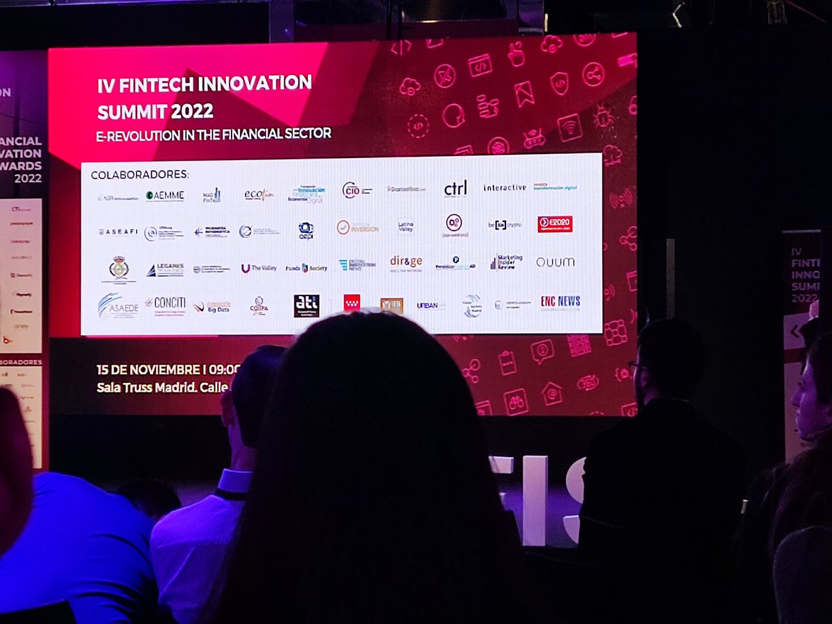 Esta mañana estamos en el IV #FIS, la jornada sobre innovación y #fintech que organiza <a href="/UrbanEventMkt/">Urban Event Marketing Agency</a>, en el @WiZinkCenter. En la <a href="/FundacioBigData/">Fundacion Big Data</a> somos colaboradores del evento #FIS22