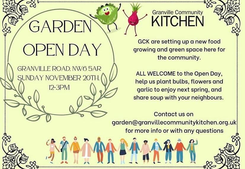 KensalCovidSupport (@kgmutualaid) on Twitter photo Garden Open Day is taking place on Sunday 20th November!
Join GCK on Granville Road for a fun open day for planting while enjoying soup and chatting with neighbours. <a href="/grancomkitchen/">GranvilleComKitchen</a> 🙏 instagr.am/p/Ck-ZktKoe6Y/ Garden Open Day is taking place on Sunday 20th November!
Join GCK on Granville Road for a fun open day for planting while enjoying soup and chatting with neighbours. <a href="/grancomkitchen/">GranvilleComKitchen</a> 🙏 instagr.am/p/Ck-ZktKoe6Y/