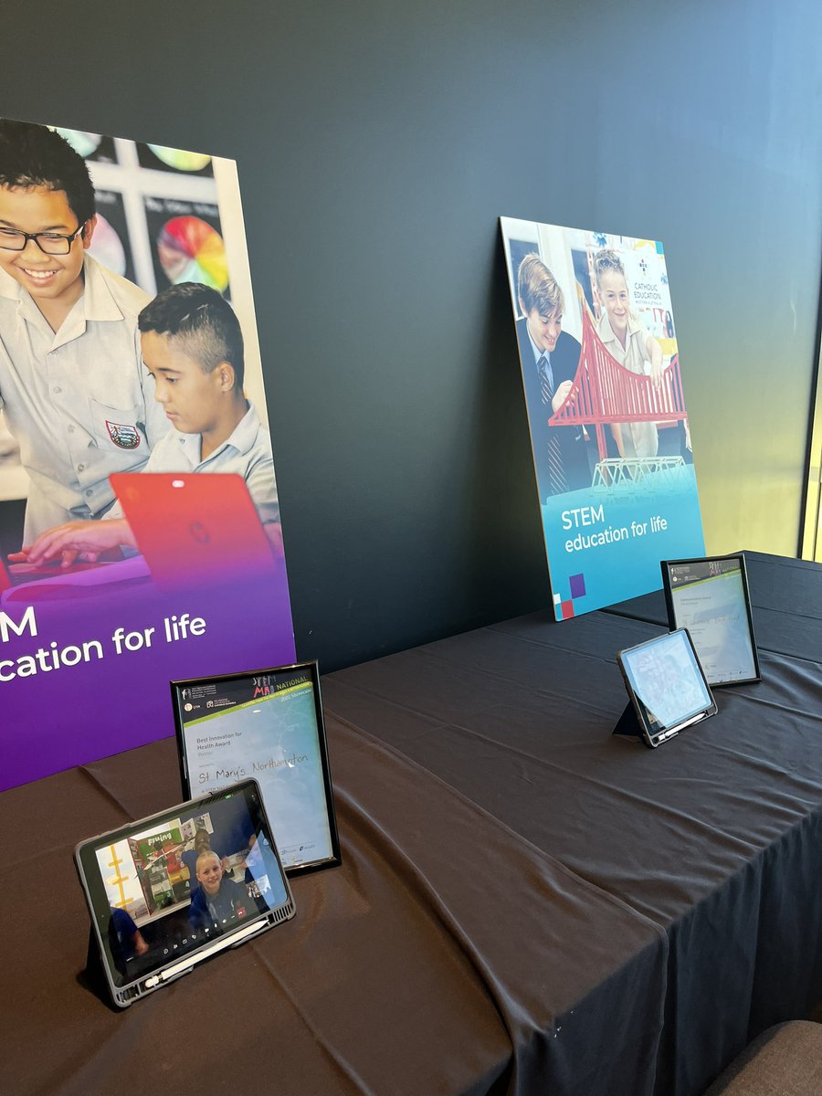 Geraldton STEM Showcase winners virtually attending the CEWA Metro STEM Showcase <a href="/CEWA_STEM/">CEWA STEM</a> <a href="/CatholicEdWA/">Catholic Education WA</a> #STEMeducationforlife