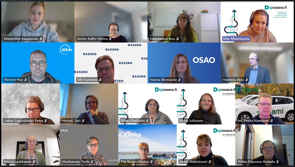 digiosaava's tweet photo. Verkostoitumis-teeman kehittämistyön käynnistämisessä pohdittiin tänään mm. "digistrategia vai digi osana strategiaa?" 🧐 Mitä ajatuksia? #ammatillinenkoulutus #verkostoituminen #ttsfi #digiosavaahanke #digitalisaatio #kestävädigitalisaatio Kuvassa osa pohdiskelevista jäsenistä https://t.co/t6mc1Sud4b