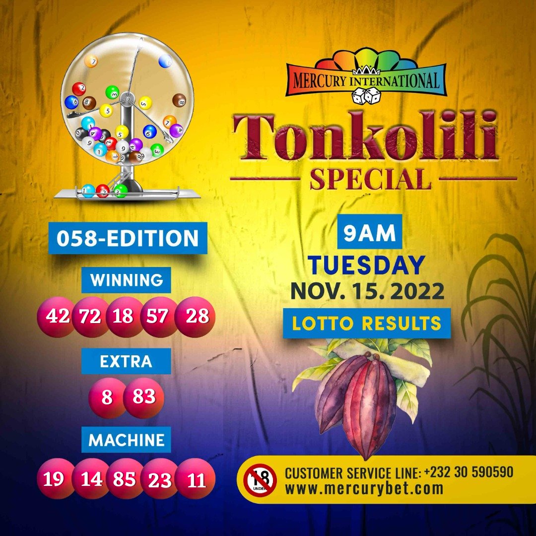 It's the Mercury International Tonkolili Special 9AM Lotto Result 🎲 for Tuesday 15th November,2022. #SierraLeone #MercuryLotto