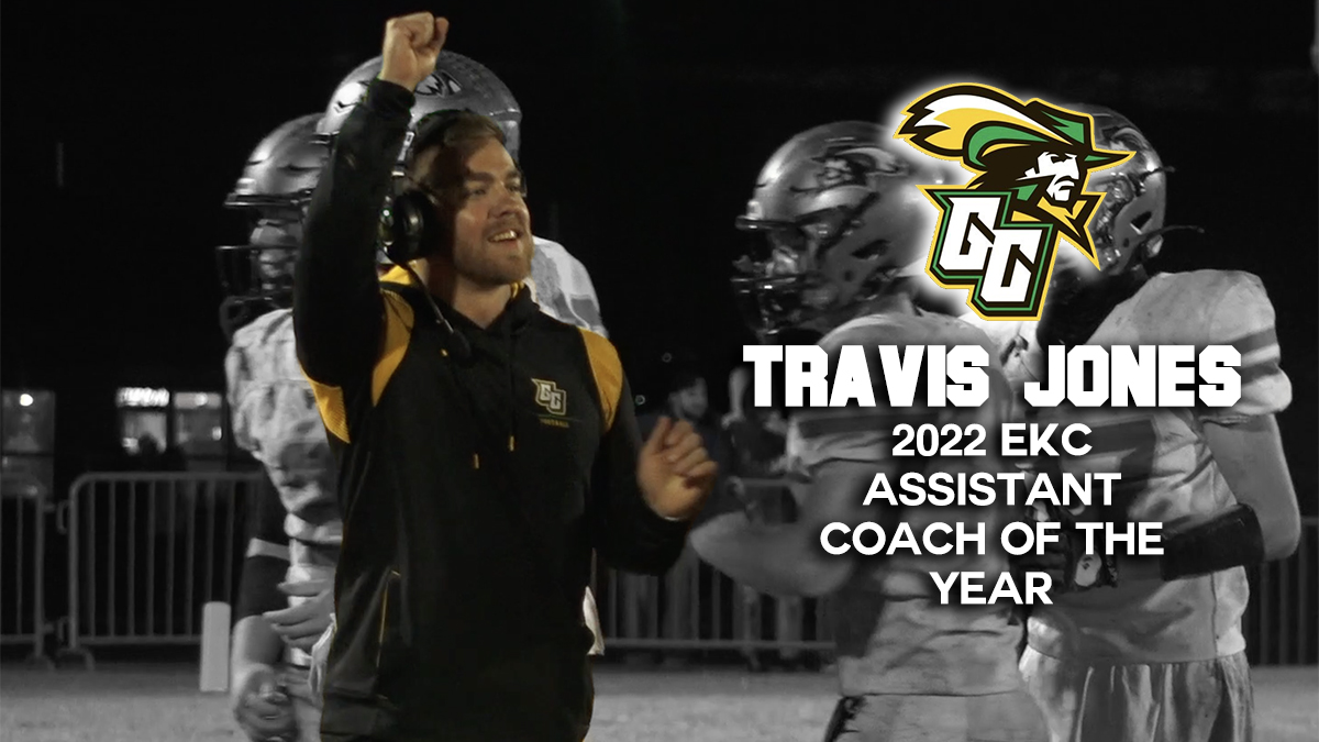 Congratulations to <a href="/GreenupFootball/">Greenup County Football</a>  coach Travis Jones (<a href="/CoachJones_GCHS/">Travis Jones</a>) on being named the 2022 <a href="/EKyConfSports/">Eastern Kentucky Conference</a> Assistant Coach of the Year