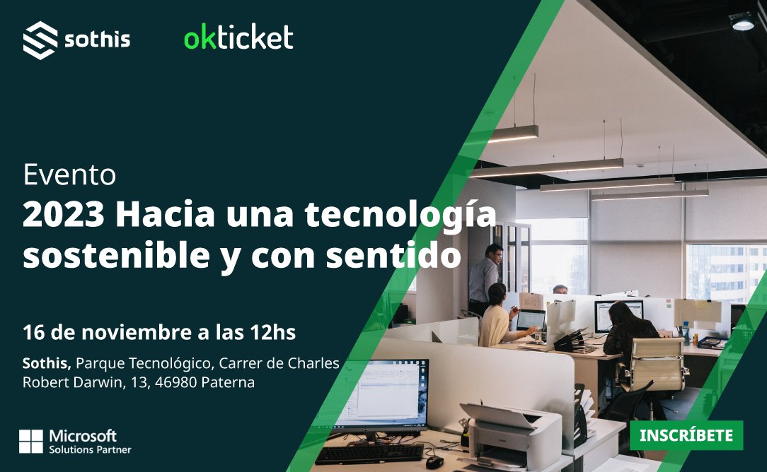 ➡ Evento gratuito y presencial 📍 Conoce la experiencia de nuestros clientes e impulsa ya tu negocio hacia una #tecnología sostenible y con sentido 🚀 

¡No te lo pierdas! Te esperamos

sothis.tech/sothisconnect/…

#KeepGrowing #Okticket #Microsoft
