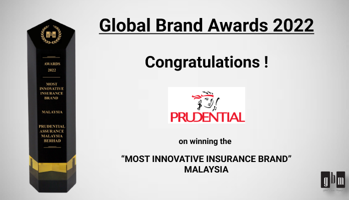 GlobalBrandsMag's tweet photo. Prudential Assurance Malaysia Berhad has won the "Most Innovative Insurance Brand, Malaysia" at the Global Brand Awards 2022 by Global Brands Magazine.

#Awards2022 #GlobalBrandsMagazine #GlobalBrandsMag #GlobalBrands #insurance #malaysia #insuranceawards #insuranceawards2022 https://t.co/PNE3XfV2RY
