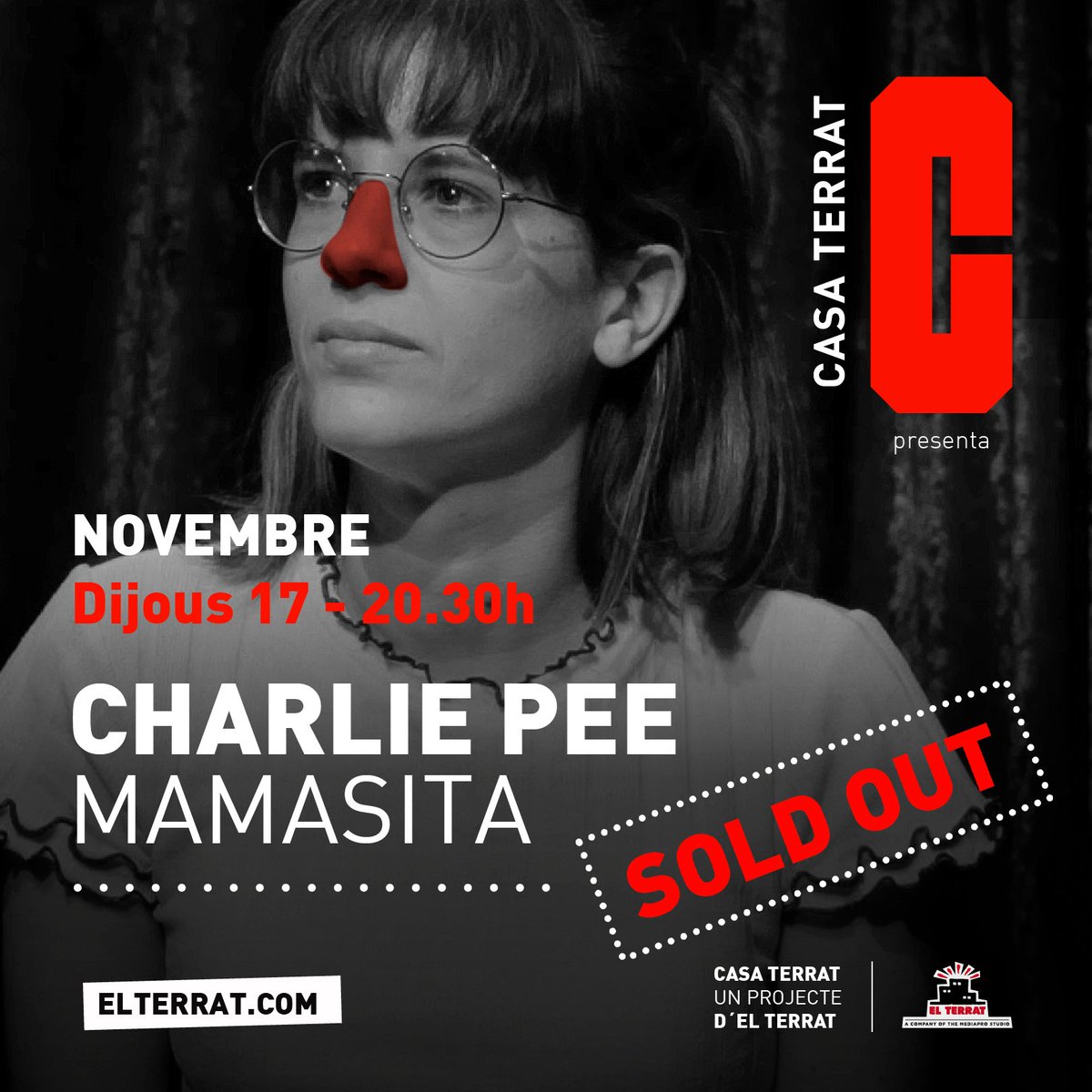 Epa! Entrades esgotades per 'Mamasita'!

Però pots venir a fer l'humor amb 'Sincericidio' de Luis Fabra i 'Live at Wembley' de Tomàs Fuentes.

casaterrat.4tickets.es