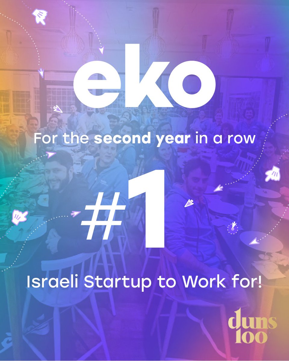 For the second year in a row, we’ve been voted 'The Best #StartUp Company to Work For in Israel' by @DunBradstreet– and we owe it ALL to our incredible team! We’re hiring globally! See our open positions here: goeko.co/3VbNH3R