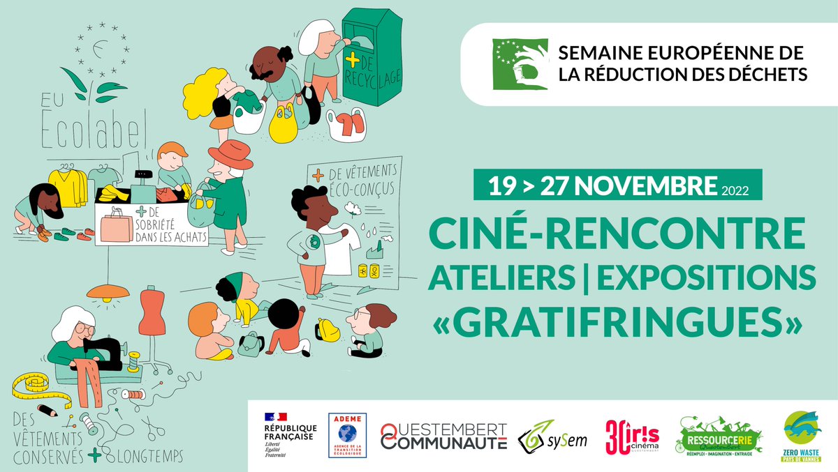 ♻️#Semaine Européenne Réduction #Déchets | 19 > 27 nov.
🌍 Par des gestes simples, nous avons le pouvoir de changer les choses ! 
👉Tout le programme de la #SERD sur #QuestembertCommunauté: qc.bzh/serd