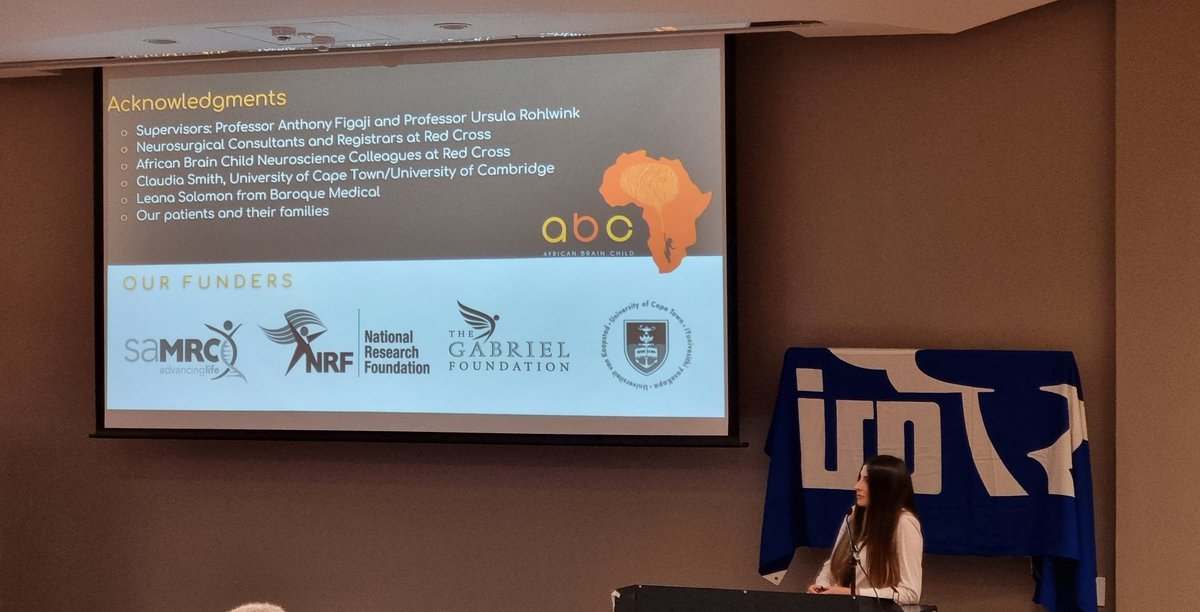 Cassi Rubin presenting the largest series of high frequency ICP monitoring and analysis in paediatric TBI. Thanking our funders the SANRF, SAMRC and the Gabriel Foundation. Thank you so much for your support! #ICP2022