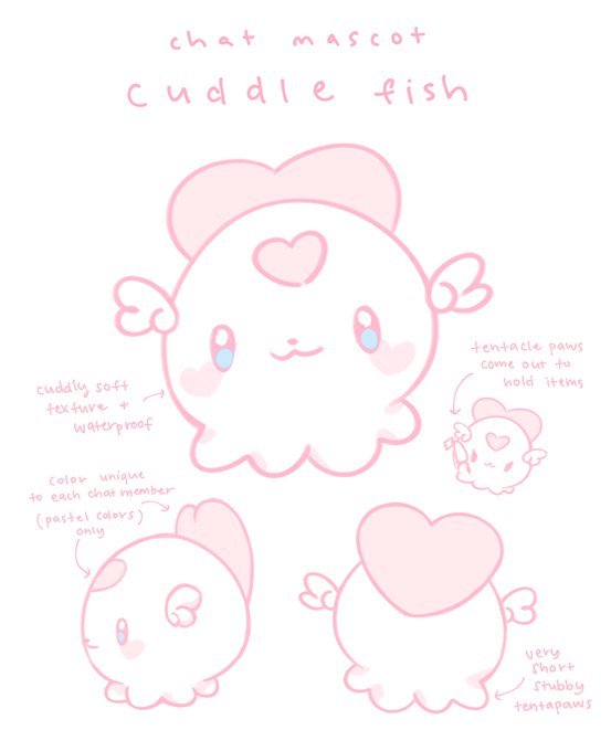 here's more detailed info on the cuddle fish ~

a cuddle fish is about the same size as Ducky are very squishy soft! 