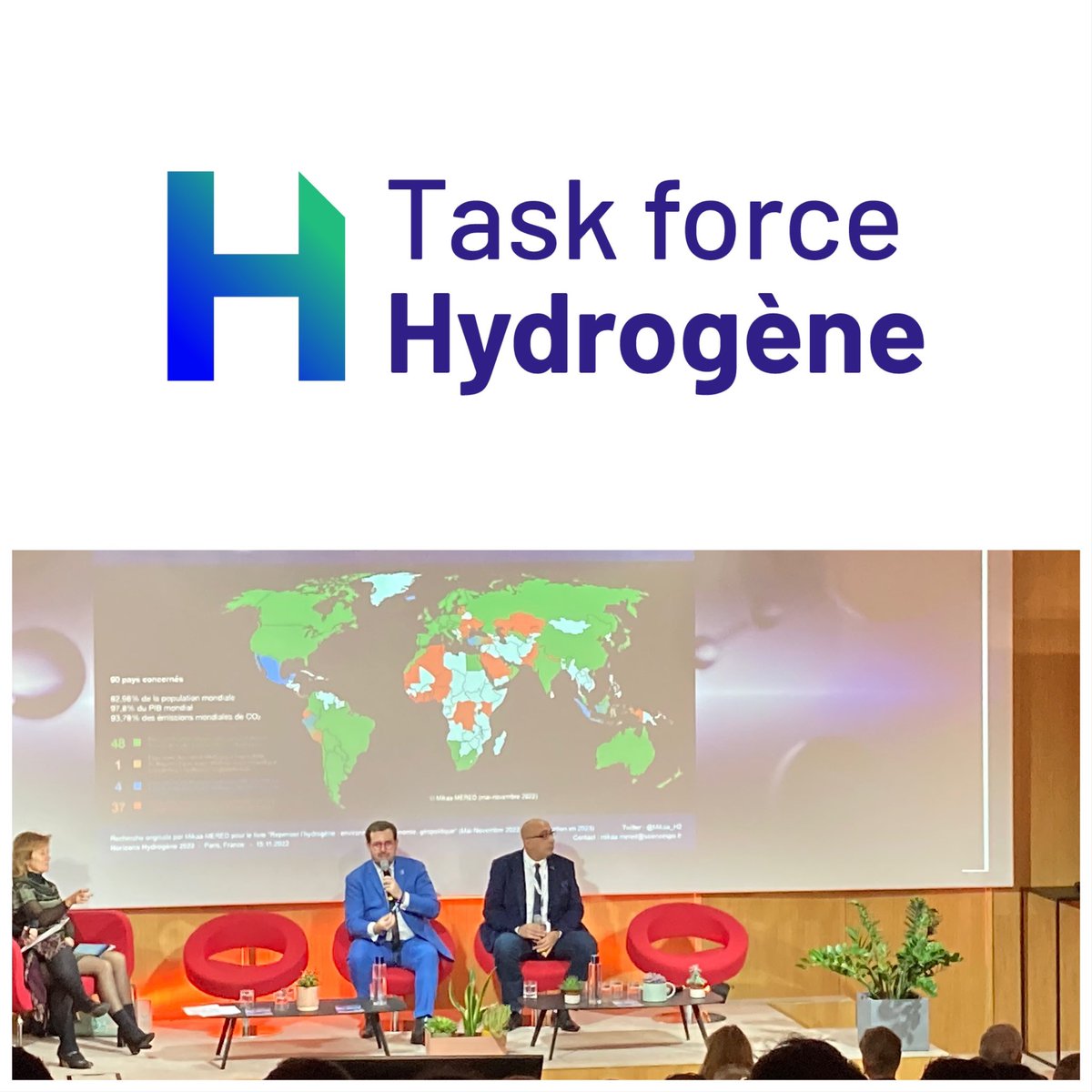 TaskForceH2's tweet image. Merci aux membres du Copil de la @TaskForceH2 de rappeler les enjeux géopolitiques et d'internationalisation de la filière 🇫🇷 lors de @HHydrogene 2022. @Mikaa_H2 @ValRuizDomingo @MEDEF_I @IndexH40 @BogdanFG