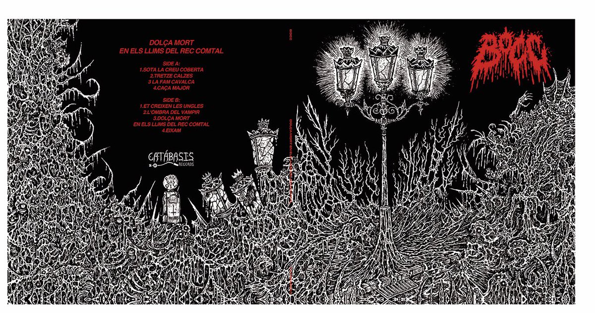 Si no se acaba el mundo antes, para mediados de diciembre tendré en mi poder el primer larga duración de BOCC. 

Portada y contraportada de “Dolça Mort En El Llims Del Rec Comtal” de Bocc

Aquí 👇🏻 pueden escucharlo enterico mientras tanto. 

catabasisrecords.bandcamp.com/album/dol-a-mo…

#vinylrecords