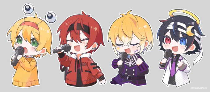 【WORK】かにちゃんさん、まいたけさん、のっきさん、鬱くんさんのSDイラストを担当させていただきました!動画内ではその他にも過去に描いたイラストも何点か使っていただいてます  