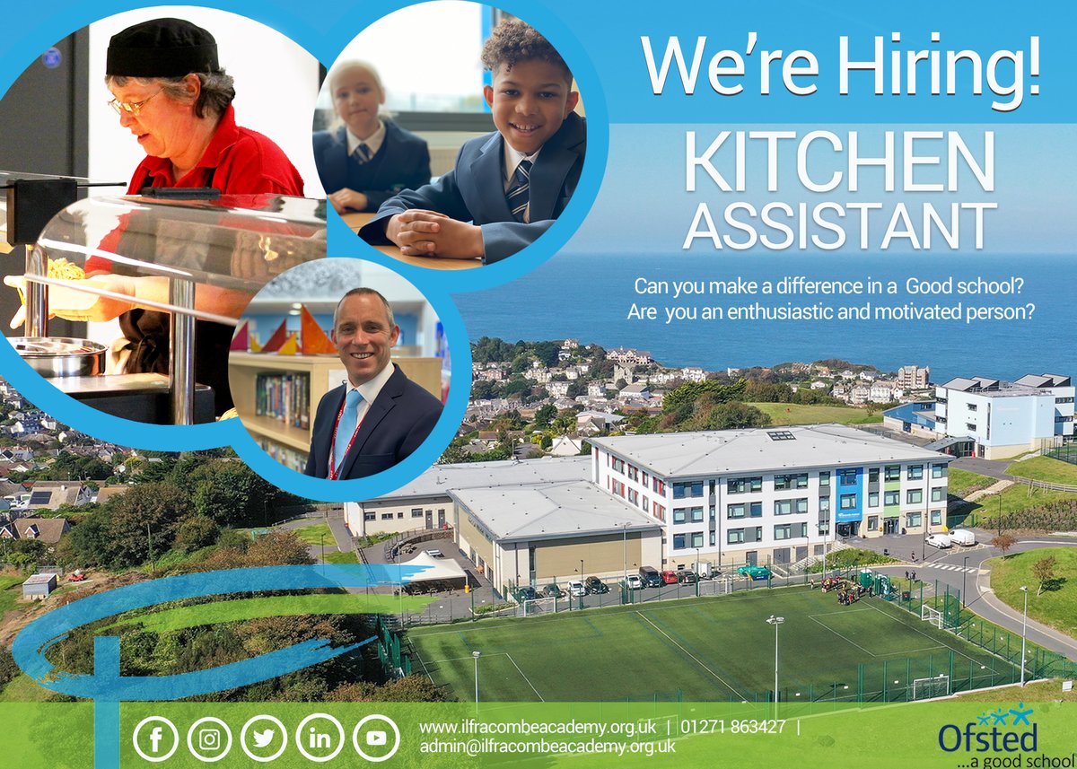We're #hiringnow We're looking for an enthusiastic and motivated person to join our kitchen staff. ilfracombeacademy.org.uk/vacancies
#hiring  #education #educationjobs #northdevon #devonjobs #kitchenjobs #kitchenassistant