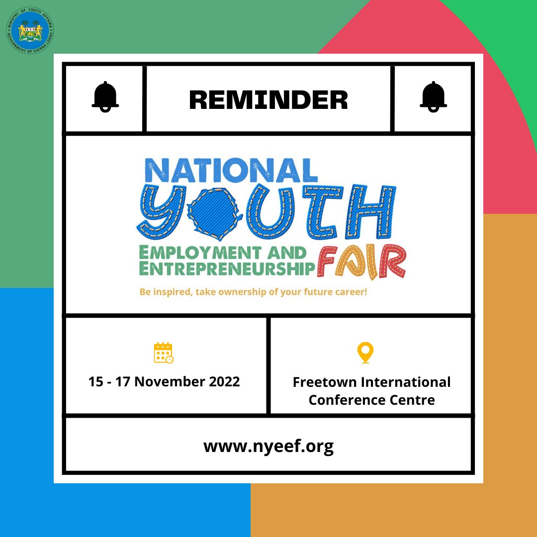 ormanbangs's tweet photo. We are a proud partner of #NYEEF, and fully support their mission to connect Sierra Leone's youth (women & men aged 18 - 35) to Employers, Recruiters, Tertiary Institutions, Entrepreneurs and Customers. https://t.co/9Ixv5zAfwx