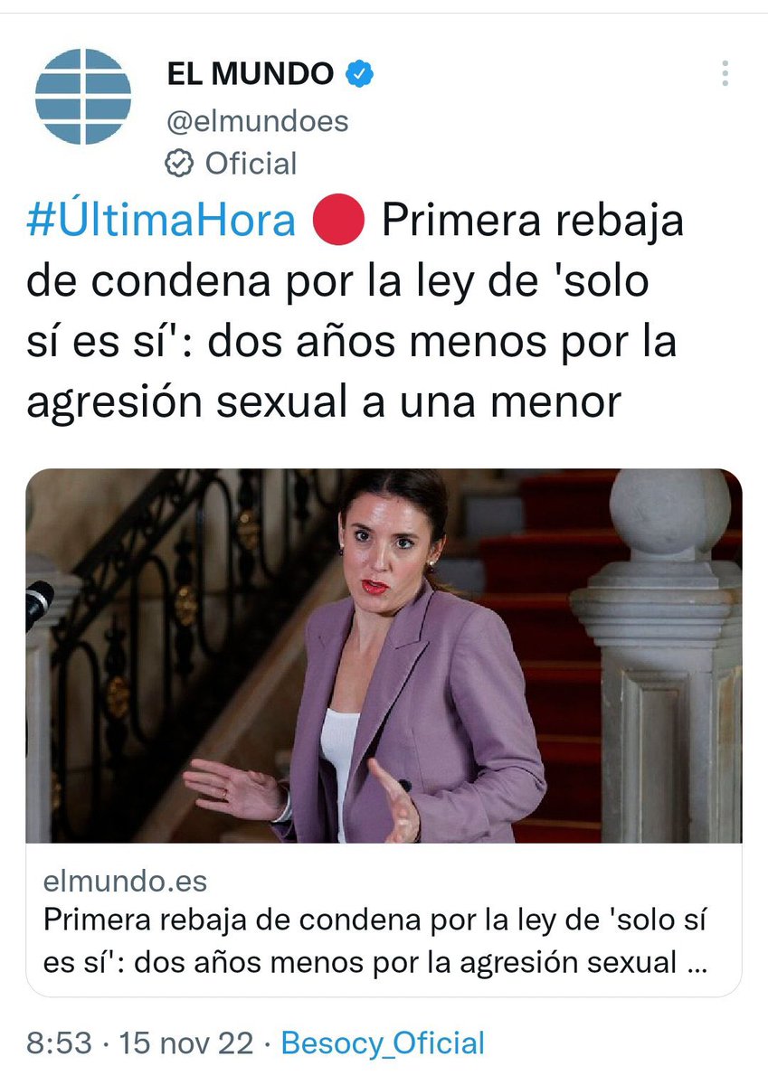 Un saludo a todos los compañeros abogados a los que, como a mi, les llamaron fachas y mentirosos por publicar que la Ley del “sólo sí es sí” sacaría a los violadores de las cárceles.