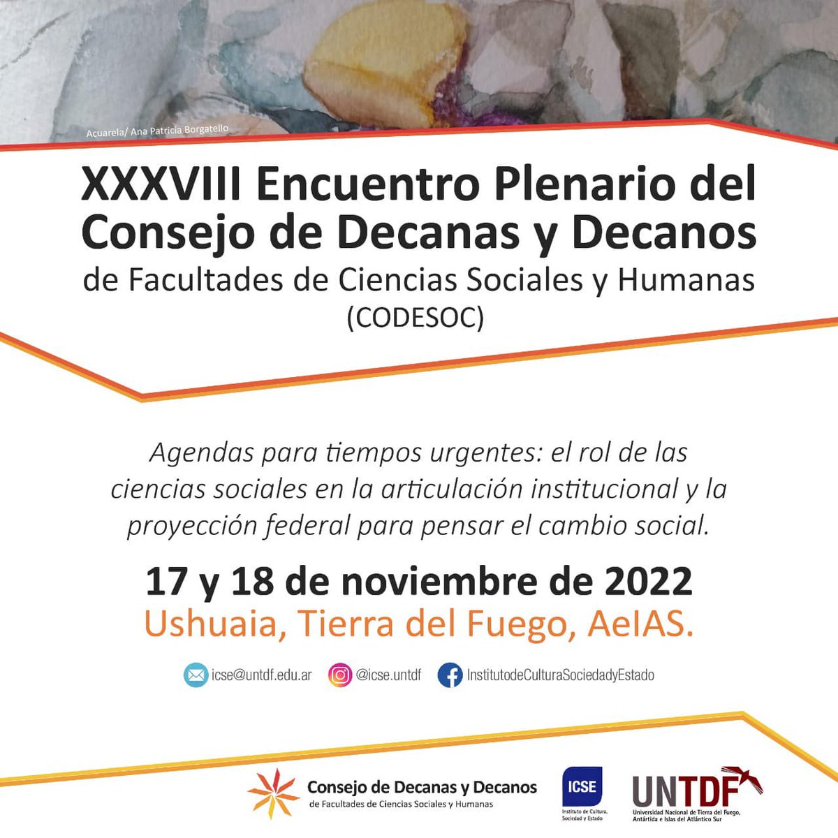 CodesocOK's tweet photo. El Instituto de Cultura Sociedad y Estado (ICSE) de la Universidad Nacional de Tierra del Fuego, Antártida e Islas del Atlántico Sur será la sede del XXXVIII Encuentro Plenario del Consejo de Decanas y Decanos de Facultades de Ciencias Sociales y Humanas (CODESOC). https://t.co/maJRe3ba44