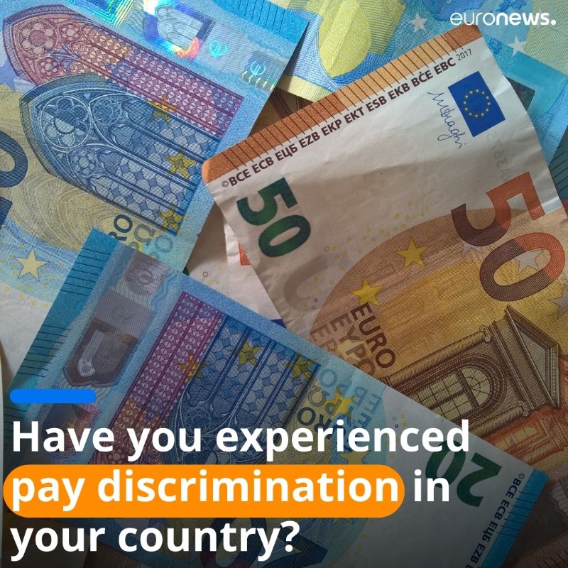 euronews's tweet photo. 💶 Today marks Equal Pay Day across the EU as women across the bloc continue to make 13% less than their male colleagues for an equal job.

For today's #QOTD: Have you experienced pay inequality in your country? Let us know in the comments.