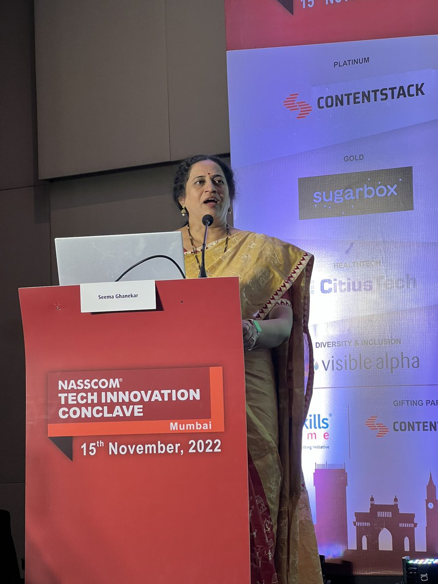 nasscom_member_'s tweet photo. “The gov is building on strategies for ESG in 5 different areas Energy Audits, Electrification, Renewable Energy, Gasification & Energy Storage” says Seema Ghanekar @LnTTechservices on aligning sustainability in the tech adoption journey at #NTICMumbai.
#DecodeWithNASSCOM https://t.co/mg2nq7Sarm
