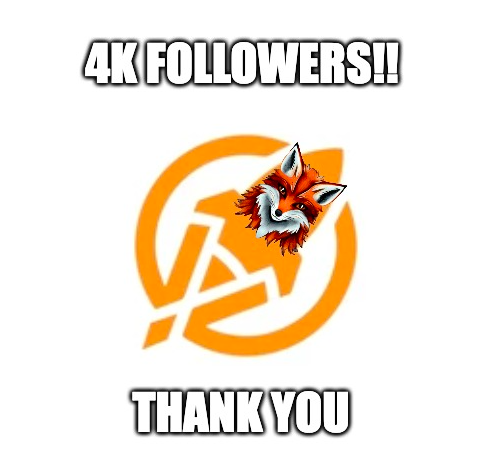 ApFoxCoin's tweet photo. INCREDIBLE 🎉🎉 We reached 4K followers in a short time. This is your success. Now it's time to aim one step ahead. Always for the better. #ApFox #Aptos #memecoin #NFT #P2Egaming https://t.co/yKzmg4eGfu