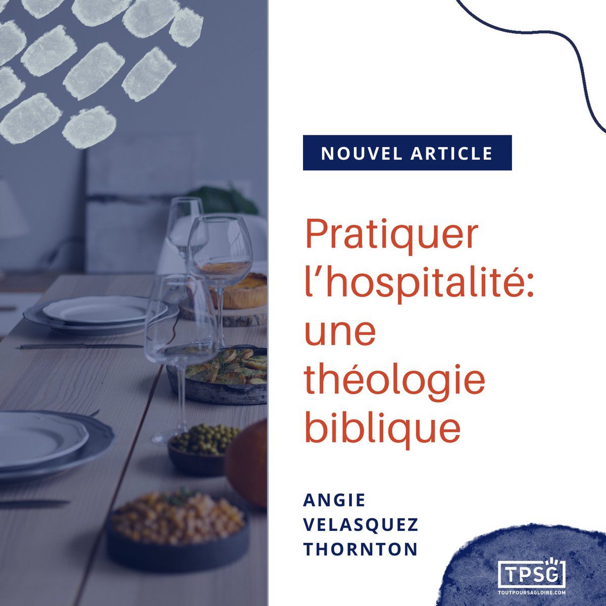 t_p_s_g's tweet photo. [ARTICLE DU JOUR] "Nous pensons souvent que l’#hospitalité consiste exclusivement à #inviter les autres dans notre maison. Mais je crois que la Bible a quelque chose à nous #apprendre sur la façon de #recevoir l’hospitalité."
.
A lire ici 👉 https://t.co/8EwgjXIIQB https://t.co/pBeP3533QR