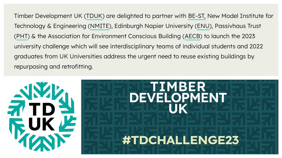 A competition for built environment uni students. Get involved in designing a real-life project! Webinars (open to all) give valuable learning opportunities for a future in construction in a #ClimateEmergency.

First free webinar online tonight at 7.00 us06web.zoom.us/webinar/regist…