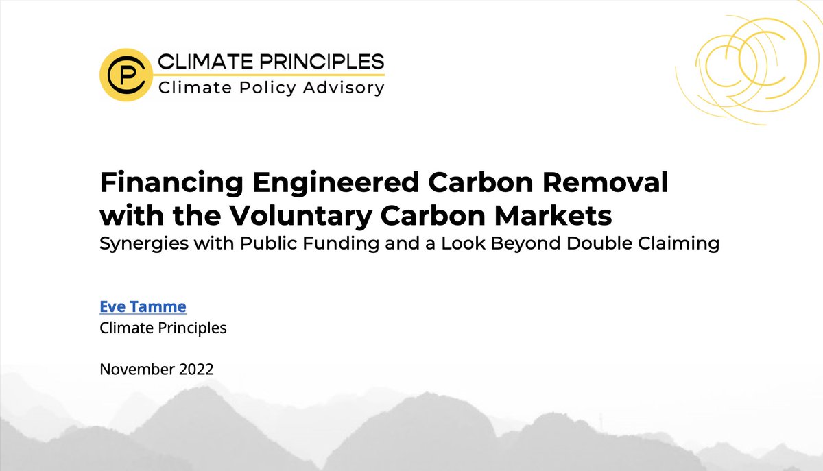 How to combine public funding with revenues from the #VCM when developing engineered #CarbonRemoval projects? I wrote a 5-pager that outlines the considerations and expands on the role of the VCM more broadly. Enjoy! climateprinciples.com/wp-content/upl… #ClimatePrinciples