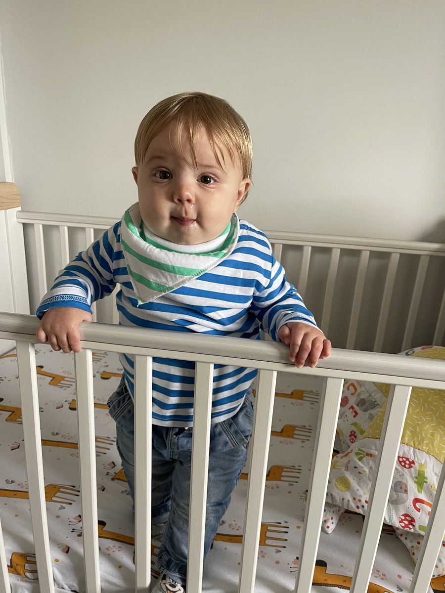 Tash_Stewart125's tweet photo. We had exactly the same problem with our 9 month year old @joshwiddicombe. However, we avoided the topknot by giving him an accidental choirboy haircut…  @robbeckettcomic #parentinghell https://t.co/TiQPhok662