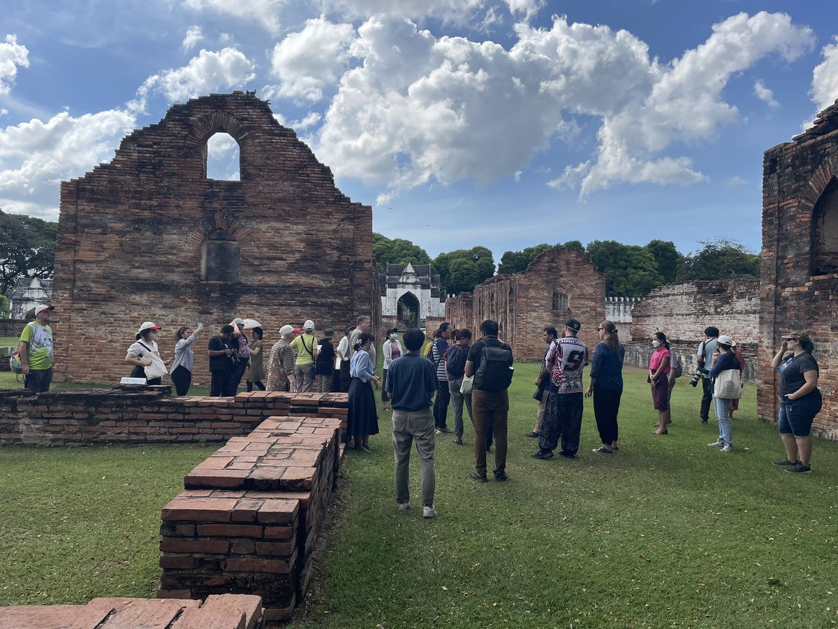 seameospafa's tweet photo. We are grateful to Somdet Phranarai National Museum Office for guiding us around the majestic grounds and granting us special private access as they are closed to public Mon & Tues. #spafa post-#ippa22 excursion #seameospafa #ippa2022 #lopburi https://t.co/fLZf4Tp6RL