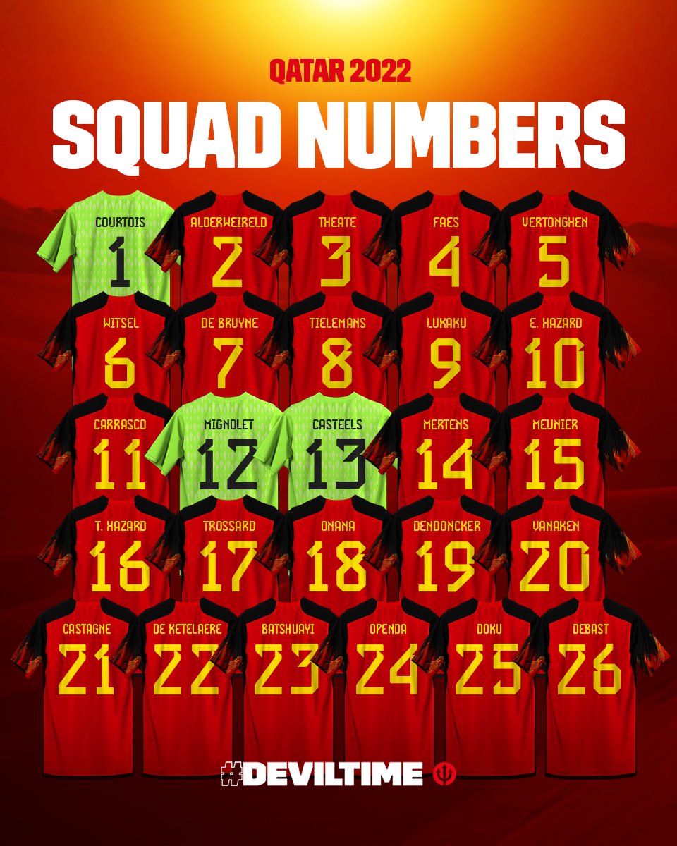 BelRedDevils's tweet photo. 2️⃣6️⃣ reasons to watch the #WorldCup. 👀 #DEVILTIME https://t.co/YyAN2Bfk8e