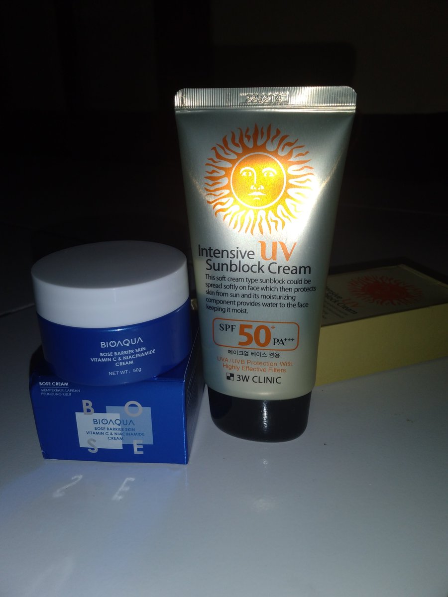 niaceramide's tweet image. Review 
🌠 BIOAQUA BASE BARRIER SKIN &amp;amp; 3W CLINIC INTENSIVE UV SUNBLOCK CREAM 🌠

#kata_ginaai #racuninskincare #3wclinic #bioaqua #sunblock #skincaremurah
