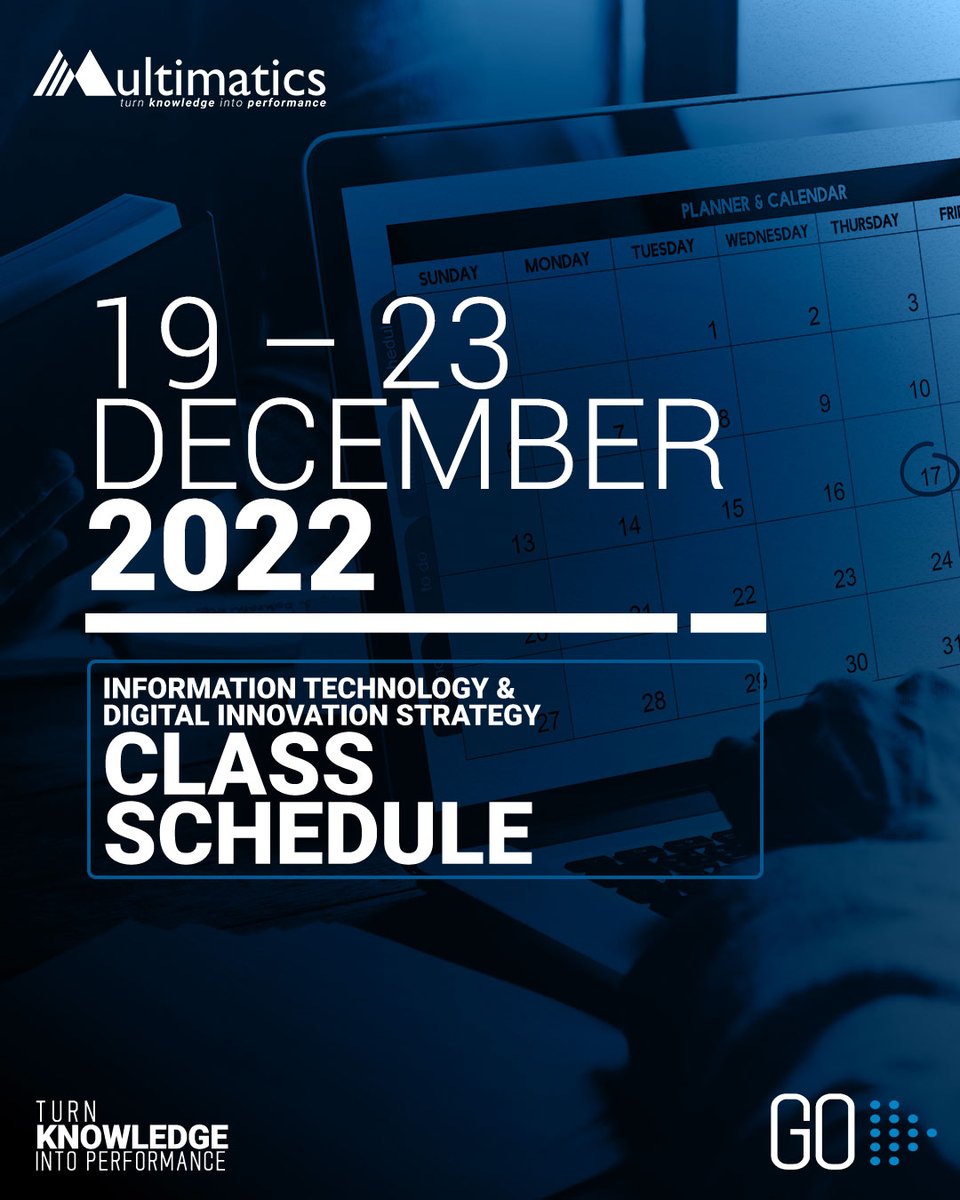 Multimatics_ID's tweet photo. Cuss cek schedule training Multimatics pada tanggal 19-23 Desember 2022 disini 👉 Book your seat now! https://t.co/MCXjjyr95H