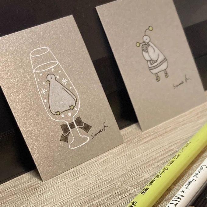 ミニ原画の制作背景をnoteに書きました 作り方&amp;この形状に至った理由など↓原画の失敗作載せてます 
