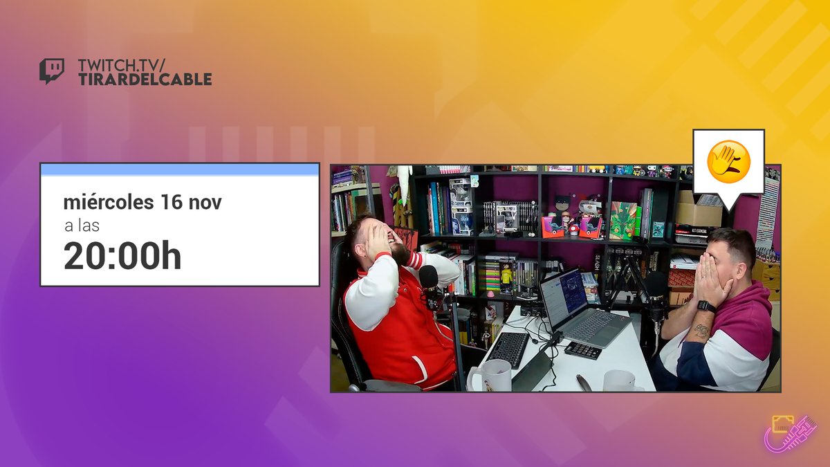 ¡MAÑANA HAY PODCAST! 🎉

Una semana más que nos libramos de la funada y seguimos vivos en el mundo de interné

Todos los miércoles a las 20.00h, os esperamos en nuestro canal de twitch. ¿A qué esperáis para seguirnos?

🔴 twitch.tv/tirardelcable