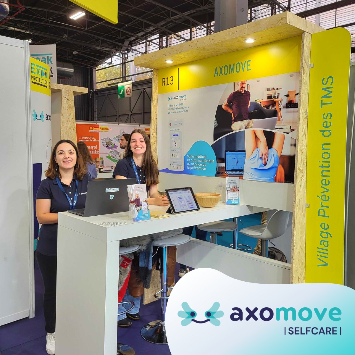 En place comme promis ! 😉

Retrouvez-sur le village Prévention des TMS pour vous présenter notre Axomove Selfcare.

A très vite à Porte de Versailles!

#salon #expoprotection #risques #tms #prévention