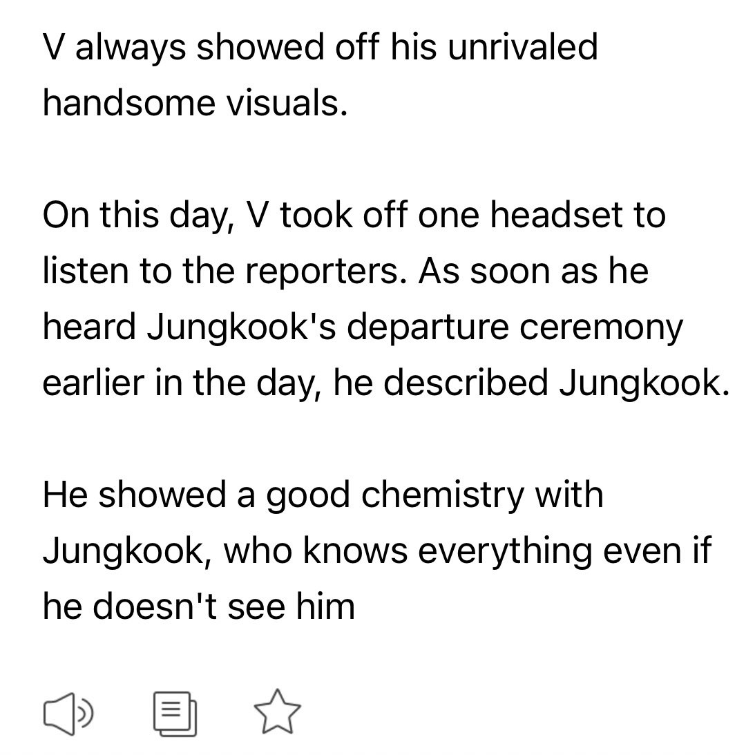 foryoutkk's tweet photo. a dispatch sobre os taekook:

"V sabe tudo sobre JK"

o artigo da dispatch: 

“ele mostrou uma boa química com jungkook, que sabe tudo sobre ele, mesmo sem vê-lo.” https://t.co/yAQOklkt0X