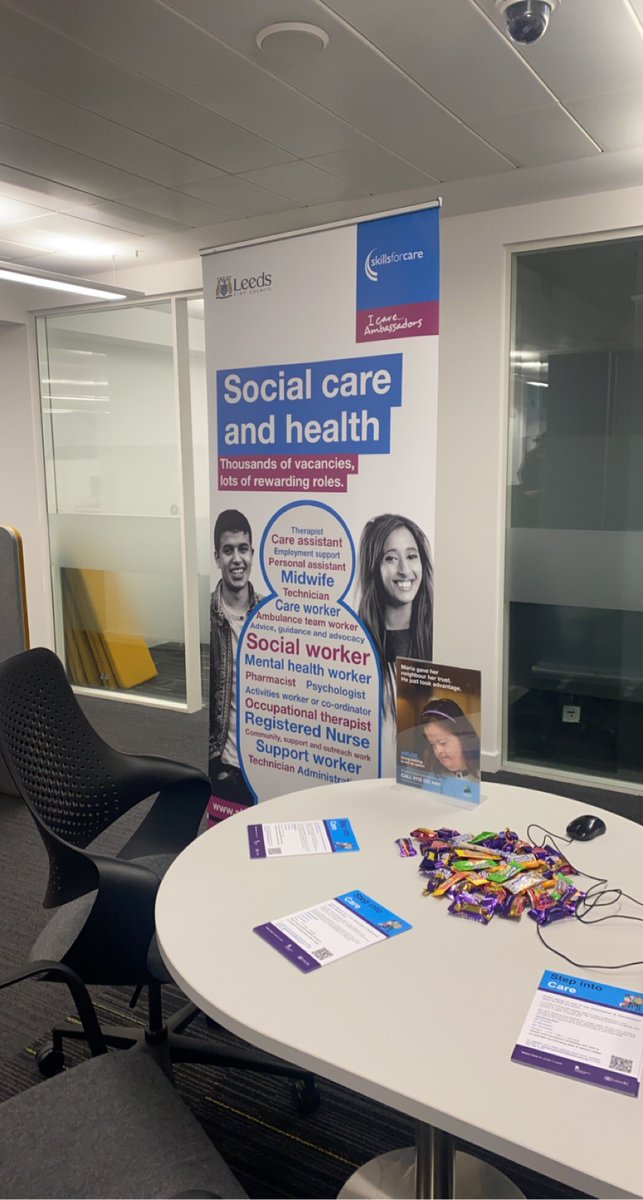LeedsASC_OD's tweet photo. Interested in a career in Health and Care? Come and speak to us today at Merrion House Jobs Fair #StepintoCare @LeedsCC_People https://t.co/SHOZjeNotF