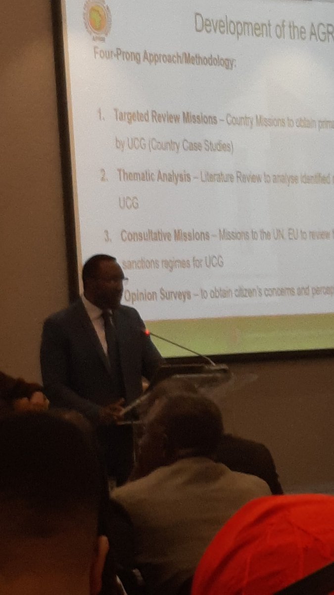 AprmChampions's tweet photo. #APRMpSC #APRMMedia HAPPENING NOW Dr.McBride Nkhalamba, of @APRMorg unpacks African Governance Report (AGR) 2023. Authority to act on UCG is Article 24. @AluochObure @Mwape @baglo_gabriel @Adam_Alqali @ekbensah @ecowasbiznews @irenedynamite https://t.co/u5UOdmEOvT