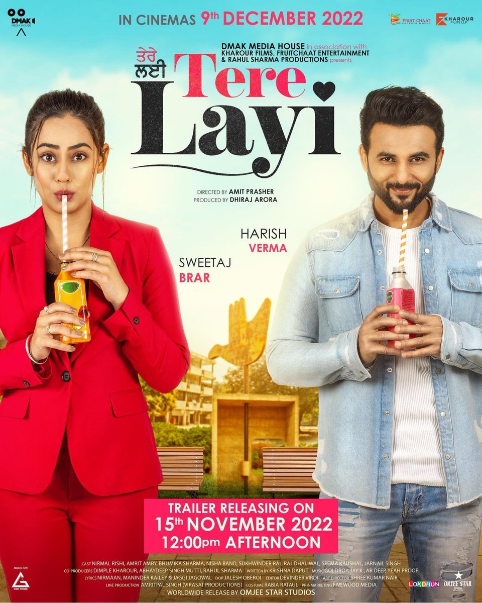 topshotstudios's tweet photo. Movie Poster shoot for #terelayi 
@harishverma_ 
@sweetajbrarofficial 
@vikram_kohli26 
.
.
.
.
#terelayi #punjabimovie #topshotstudios #punjab #movies #pollywood #tweet #twitter https://t.co/kwNRXysWbI