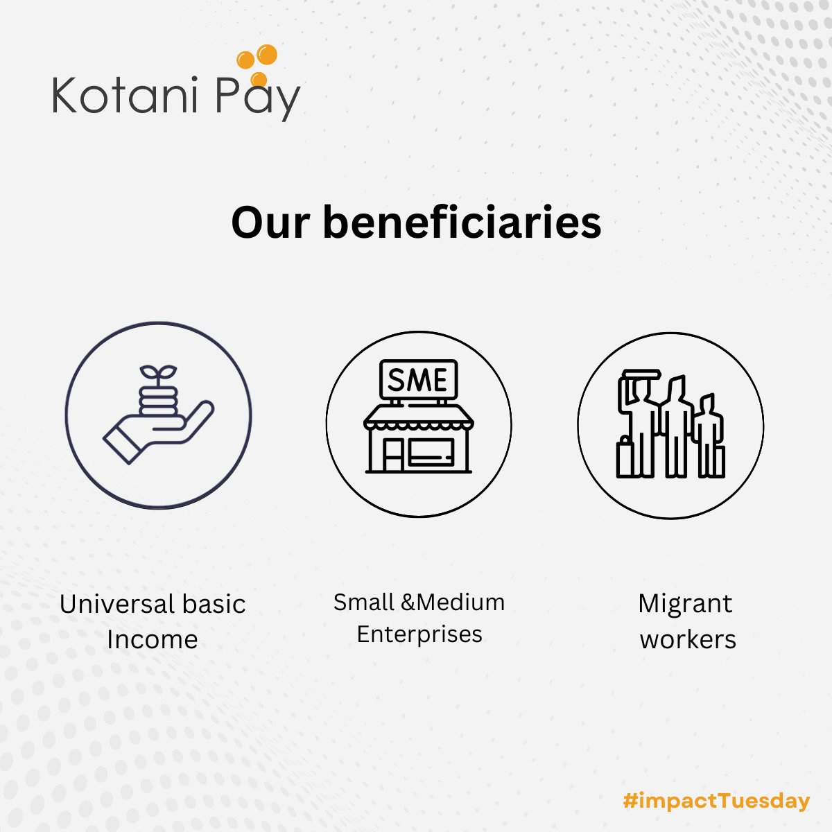 kotanipay's tweet photo. It's #ImpactTuesday

At Kotani Pay, we provide a seamless way for your #business or organization to #CashOut to local payment channels i.e. mobile money &amp;banks.

Let's talk more: https://t.co/TicOtFk948 https://t.co/CDGa5QLR75
