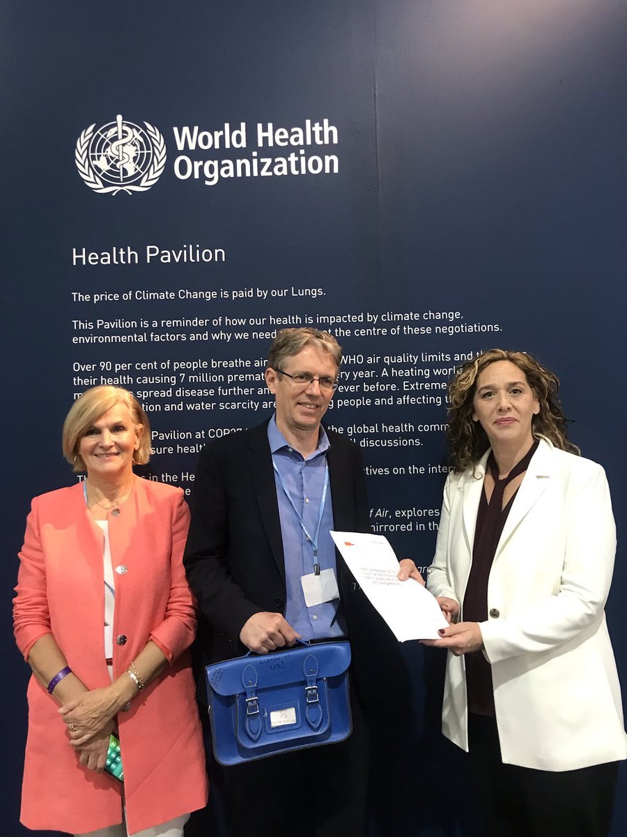 Just had the honour of receiving the letter from @WHO @DrMariaNeira @DiarmidCL and global health community endorsing the @fossiltreaty and calling for clean air & a healthy future @GCHAlliance #COP27